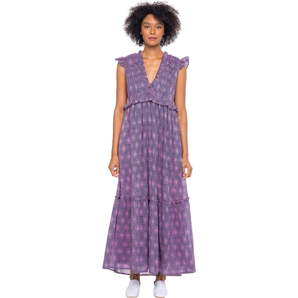Banjanan Constance Cotton Maxi Dress Blueprint Size Large - Picture 2 of 10